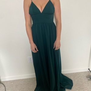 NBD emerald green maxi dress.